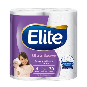 ELITE PAPEL HIGIENICO BLANCO 4x30mts ULTRA SUAVE